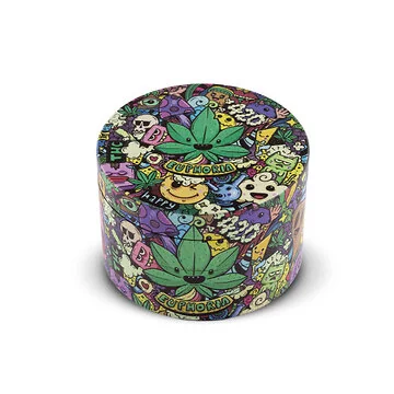 Euphoria Metal Grinder Whimsical 4-teilig aus Metall mit buntem Print