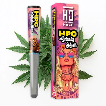 HEAVENS HAZE HPC Grizzly Kush Pre-Rolled Joint verpackt in aromaerhaltender Schutzhülle