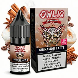 OWLIQ Cinnamon Latte Overdosed Nikotinsalz Liquid 10ml Flasche