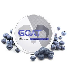 GOAT Nicotine Pouches Blueberry Medium Dose mit fruchtigen All White Snus Beuteln im Slim Format