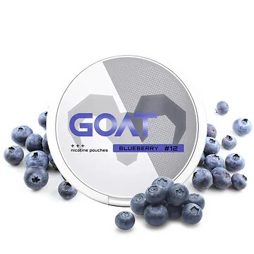 GOAT Nicotine Pouches Blueberry Medium Dose mit fruchtigen All White Snus Beuteln im Slim Format
