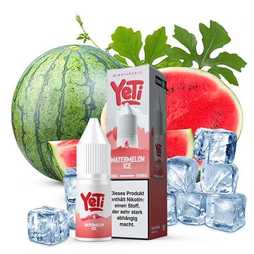 Yeti Summit Watermelon Ice Nikotinsalz Liquid 10ml Flasche mit Wassermelone und Eiswürfeln