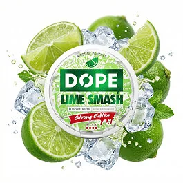Dope Lime Smash Strong Nicotine Pouches Slim-Format
