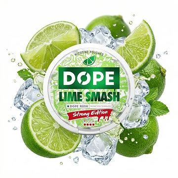 Dope Lime Smash Strong Nicotine Pouches Slim-Format