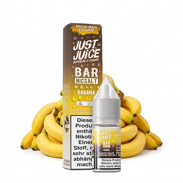 Just Juice Bar NicSalt Banana Flasche Produktansicht