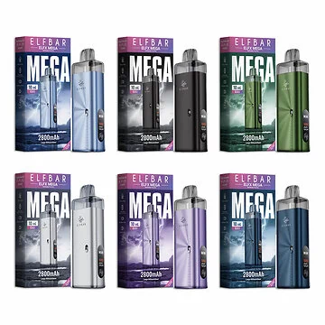 Elfbar Elfx Mega Kit E-Shisha Pod System in der Nahaufnahme