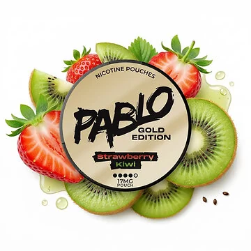 Pablo Gold Strawberry Kiwi Nikotinbeutel Dose mit fruchtigem Design