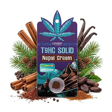 Dunkle Euphoria T9HC Solid Nepal Cream in der 1 Gramm Packung auf neutralem Hintergrund