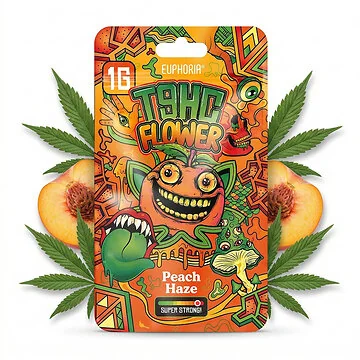 Euphoria T9HC Flowers Peach Haze Hanfblüte mit intensivem Pfirsicharoma
