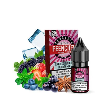 Nebelfee Erfrischender Beerenmix Nikotinsalz Liquid Flasche für E-Zigaretten mit Beeren-Geschmack