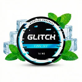 Glitch Cool Ice tabakfreie Nicotine Pouches im Slim-Format mit eiskaltem Menthol-Aroma