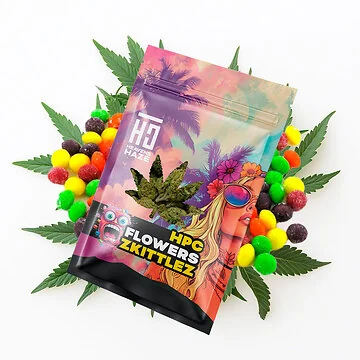 HEAVENS HAZE HPC Flowers Zkittlez Premium Aromablüten in der Nahaufnahme