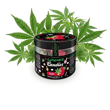 Euphoria Cannabis Bonbons Rasta Classic in der typischen Blechdose mit Hanfblatt