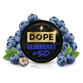 Dope Blueberry 50 Nikotinbeutel Dose mit extrem starken, tabakfreien Portionen