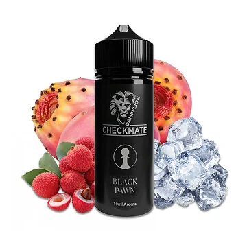Dampflion Checkmate Black Pawn Aroma Flasche in der 120ml Ausführung vor neutralem Hintergrund