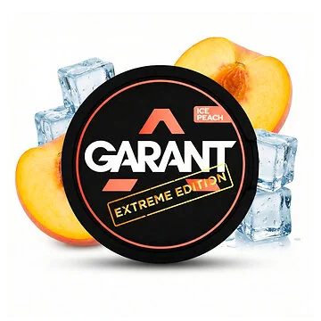 Garant Ice Peach Extreme Nikotinbeutel im Pfirsich-Eis-Design