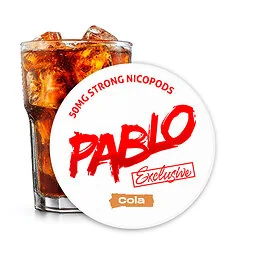 Rote Dose der Pablo Nicotine Pouches Exclusive Cola, tabakfreie cola nicotine pouches im handlichen Slim-Format
