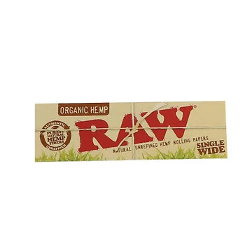 RAW Organic Hemp Single Wide Rolling Papers Heftchen aus ungebleichtem Hanf
