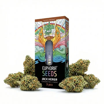 Euphoria feminisierte Cannabissamen Jack Herer in geschützter Originalverpackung