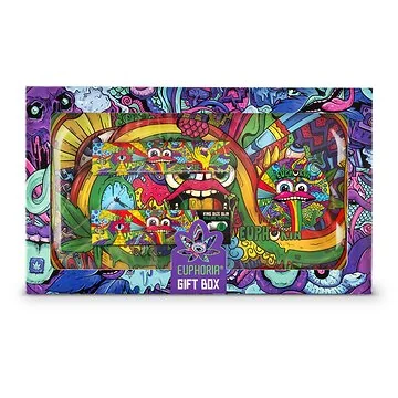 Euphoria Gift Box Total Rolling Kit Vibrant geöffnete Metallbox mit Drehzubehör