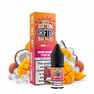 Drifter Bar Salts Mango Coconut Lychee Ice Flasche