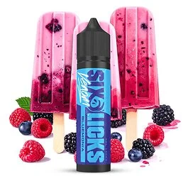 Six Licks Venom Bluemonia Aroma 60ml Longfill-Flasche mit Blaubeer-Design