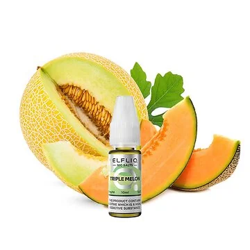 ELFLIQ Triple Melon Nikotinsalz Flasche für E-Zigaretten mit drei verschiedenen Melonen-Aromen