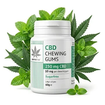 Euphoria CBD Kaugummis Blisterverpackung mit natürlichem Hanfgeschmack