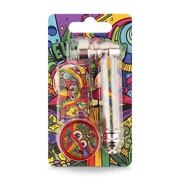 Euphoria 3 IN ONE Metal Pipe Box Kit Vibrant geschlossene Metalldose mit buntem Muster