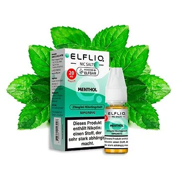 ELFLIQ Menthol Nikotinsalz Liquid 10ml Flasche mit intensivem Menthol-Geschmack