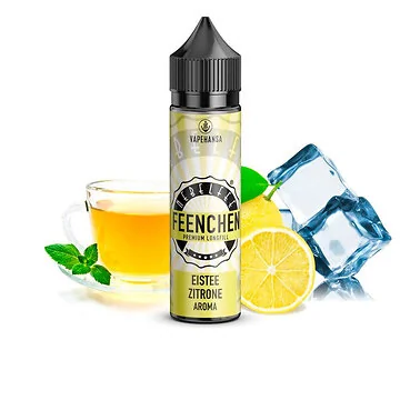 Nebelfee Eistee Zitrone Feenchen Aroma Longfill Flasche vor neutralem Hintergrund