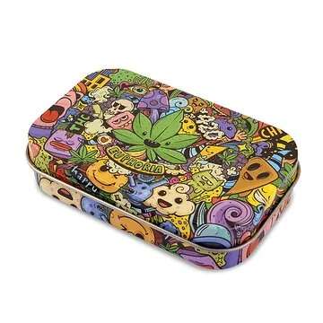 Euphoria Premium Stash Box Whimsical Blechdose im bunten Design zur sicheren Aufbewahrung