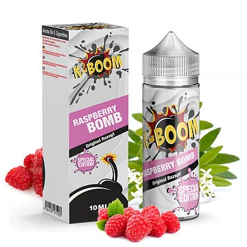 K-Boom Special Edition Raspberry Bomb Aroma Flasche 10ml mit 120ml Mischflasche