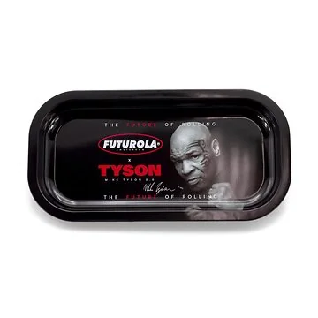 Tyson 2.0 Mini Rolling Tray kompakte Metall-Drehunterlage im ikonischen Mike Tyson Design