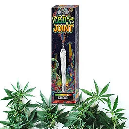 Euphoria CBD-P Pre-Rolled Joint in der aromaversiegelten Schutzhülle auf neutralem Hintergrund