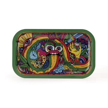 Euphoria Metal Rolling Tray Vibrant Drehtablett aus Metall mit farbenfrohem Motiv