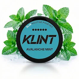 Klint Avalanche Mint Nikotinbeutel in der Dose mit ultra starken Slim Pouches