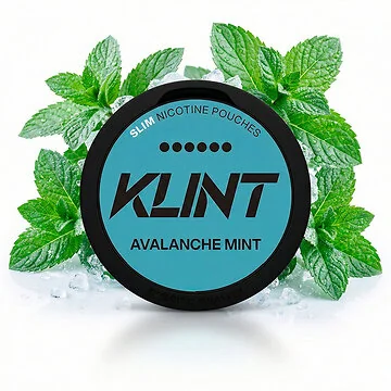 Klint Avalanche Mint Nikotinbeutel in der Dose mit ultra starken Slim Pouches