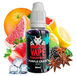 Vampire Vape Purple Craze Ice 30ml Aroma Flasche mit Beeren- und Traubengeschmack sowie eisiger Menthol-Kühle