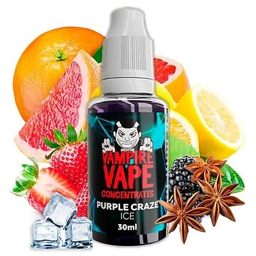 Vampire Vape Purple Craze Ice 30ml Aroma Flasche mit Beeren- und Traubengeschmack sowie eisiger Menthol-Kühle