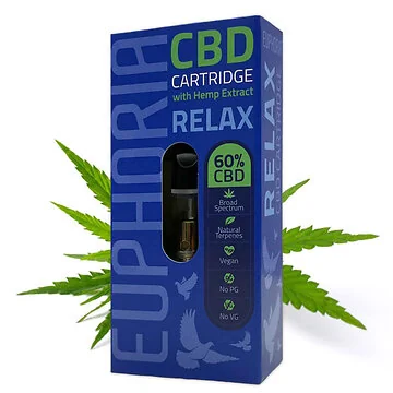 Euphoria CBD Cartridge Relax mit 510er Gewinde für Vape Pens