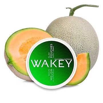 Wakey Melon Wave Dose mit nikotinfreien Koffein-Pouches im fruchtigen Wassermelonen-Design
