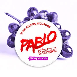 Dose der Pablo Nicotine Pouches Exclusive Grape Ice mit Trauben-Design im Fokus