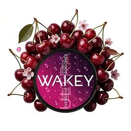 Wakey Ultra Cherry Overdrive Dose mit Kirscharoma nikotinfreie Koffein Pouches im All-White Format
