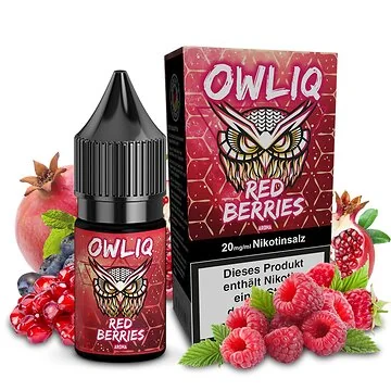 OWLIQ Nikotinsalz Overdosed Red Berries Liquidflasche mit Beeren-Design