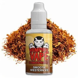 Vampire Vape Smooth Western V2 30ml Aroma Flasche mit mildem Tabakgeschmack