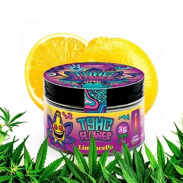 Euphoria T9HC Flowers Limoncello 3 g Dose mit aromatisch duftenden Hanfblüten