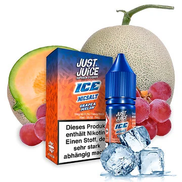 Just Juice Grape & Melon Ice NicSalt 10 ml Flasche