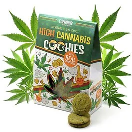 Euphoria Kekse mit hohem Cannabisgehalt – Legale Hanfkekse mit echten Hanfsamen und herber Note