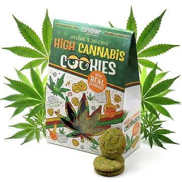 Euphoria Kekse mit hohem Cannabisgehalt – Legale Hanfkekse mit echten Hanfsamen und herber Note